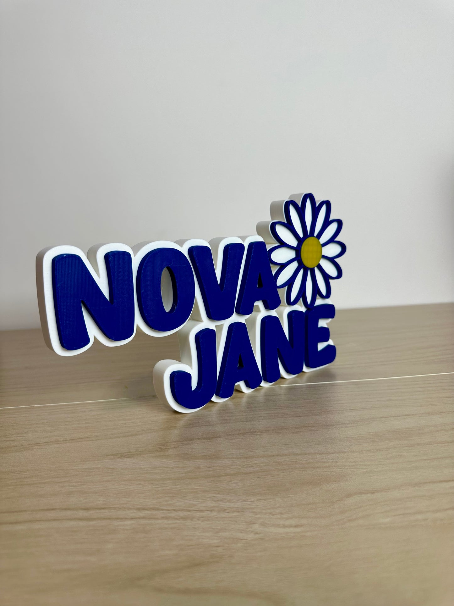 Large Nameplate with Daisy