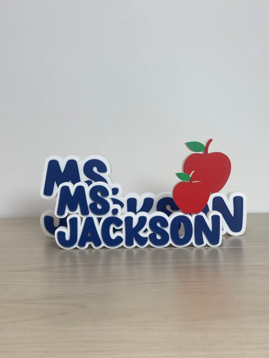Large Teacher Nameplate