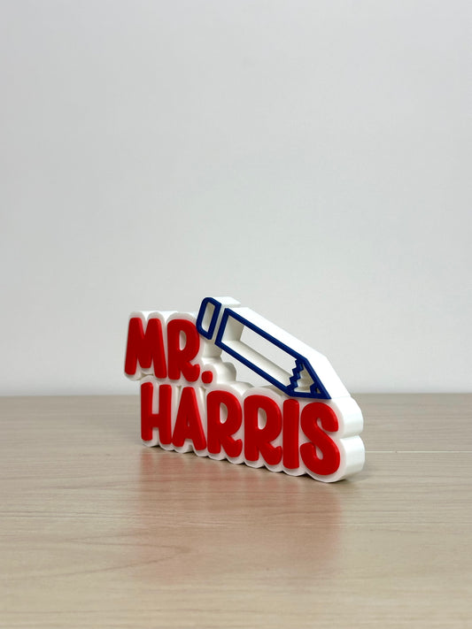 Medium Teacher Nameplate